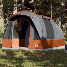Camping Tent Tunnel 3-Person Gray and Orange Waterproof