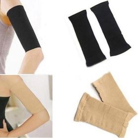 Arm Shaping Sleeves Arm Slimming Shaper Compression Wrap Sleeve Helps Lose Arm Fat, Tone Up Arm Shaping Sleeves For Men And Women (Option: black and skin set)