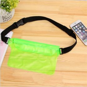 Waterproof Swimming Bag; Ski Drift Diving Shoulder Waist Pack Bag Underwater Mobile Phone Bags Case Cover For Beach Boat Sports (Color: green)